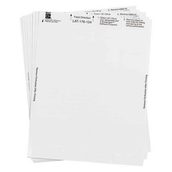 Brady 1-63/64" x 3/8", Wire Marker Tag, Write On Legend, White - LAT-176-124