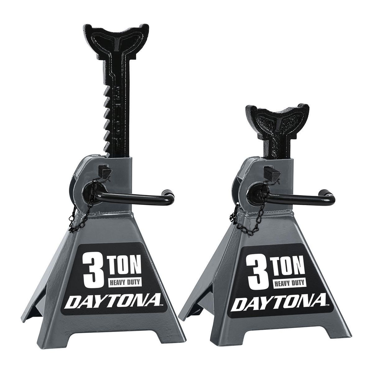Soportes de gato de trinquete de servicio pesado de 3 toneladas Daytona, gris pizarra - 70593