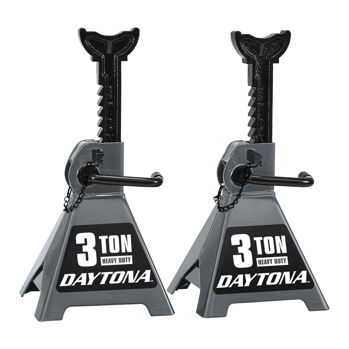 Soportes de gato de trinquete de servicio pesado de 3 toneladas Daytona, gris pizarra - 70593
