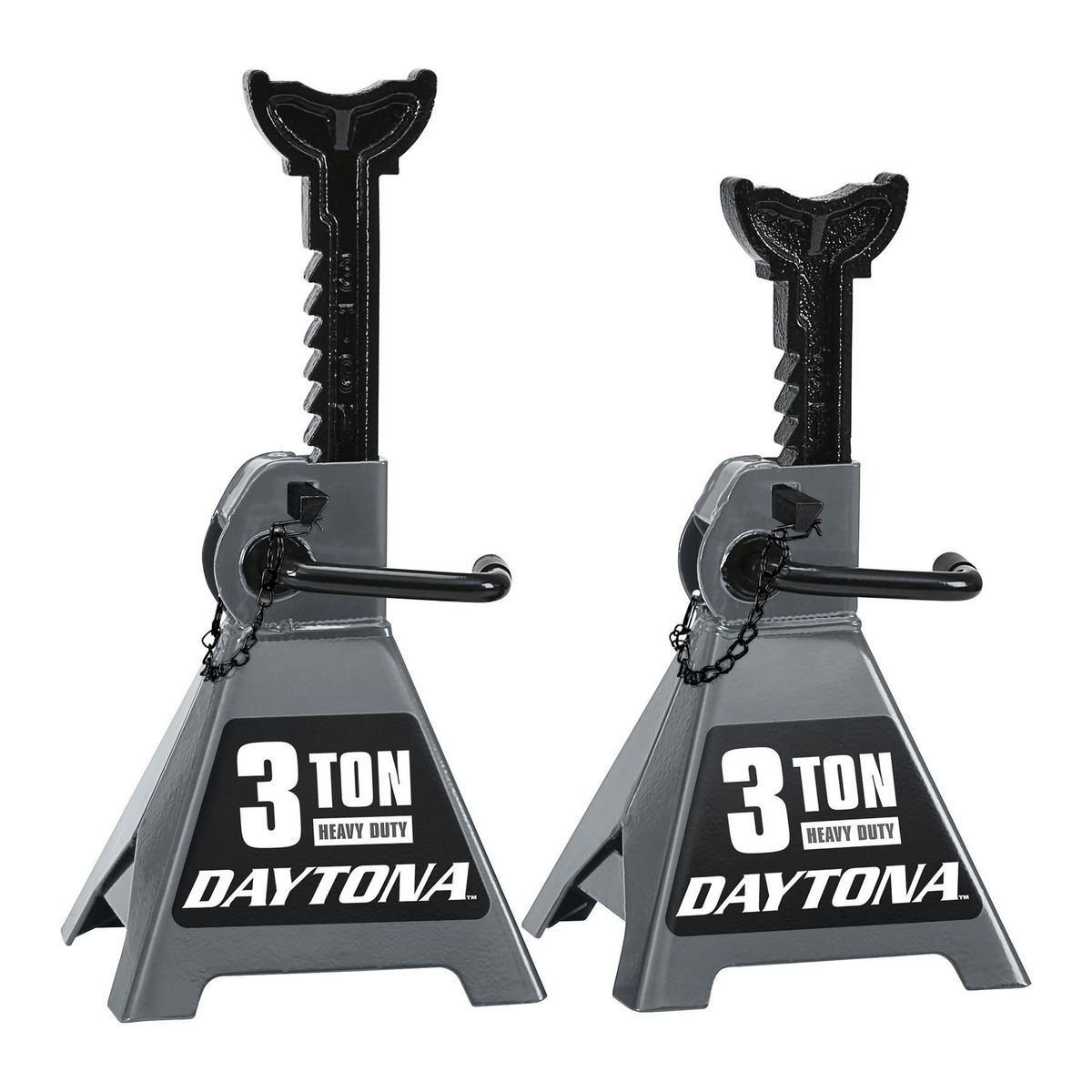 Soportes de gato de trinquete de servicio pesado de 3 toneladas Daytona, gris pizarra - 70593