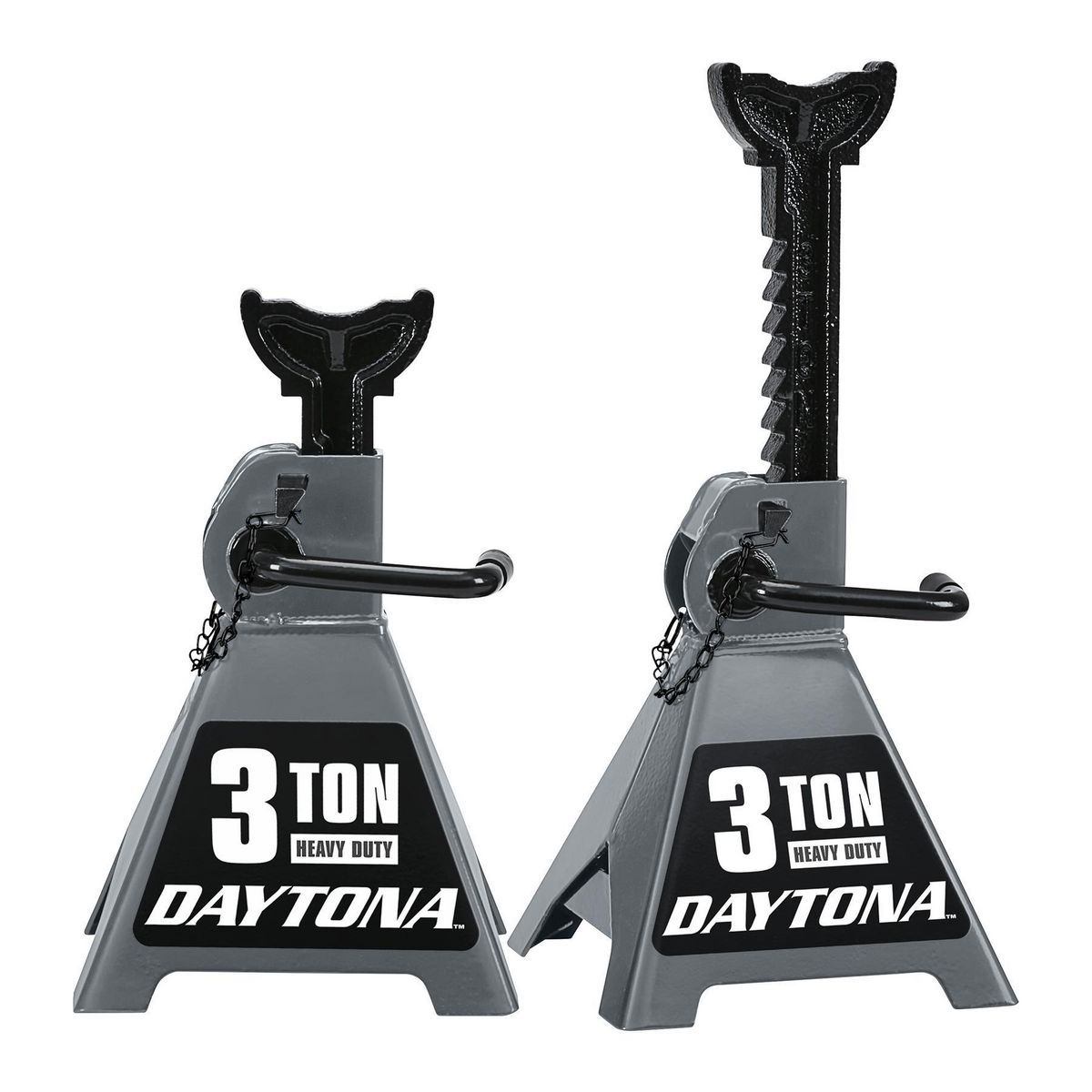 Soportes de gato de trinquete de servicio pesado de 3 toneladas Daytona, gris pizarra - 70593