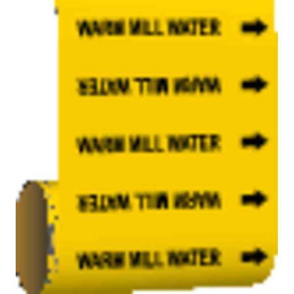 Brady Pipe Marker, Warm Mill water, Yel, 15574 - 15574