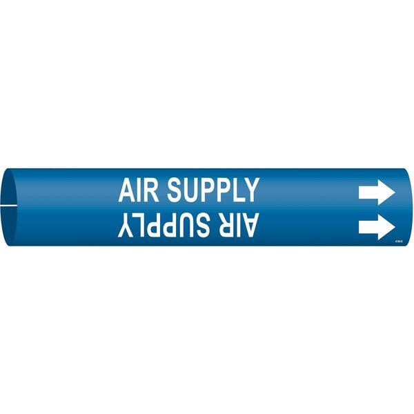 Brady Pipe Markr, Air Supply, Bl, 1-1/2to2-3/8 In - 4160-B