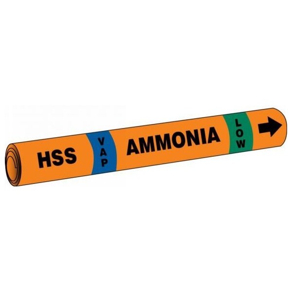 Accuform IIAR CLINGTITE AMMONIA PIPE MARKER RAT208D - RAT208D