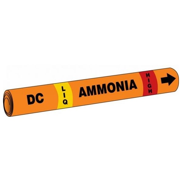 Accuform IIAR CLINGTITE AMMONIA PIPE MARKER RAT202J - RAT202J