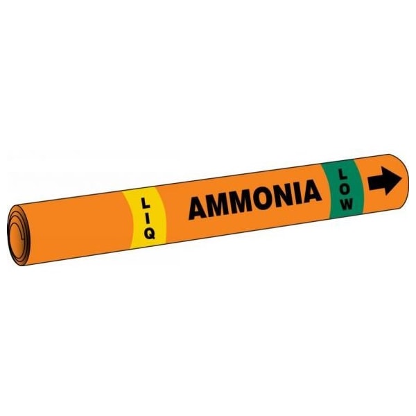 Accuform IIAR CLINGTITE AMMONIA PIPE MARKER RAT222J - RAT222J