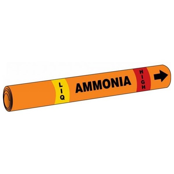 Accuform IIAR CLINGTITE AMMONIA PIPE MARKER RAT223J - RAT223J