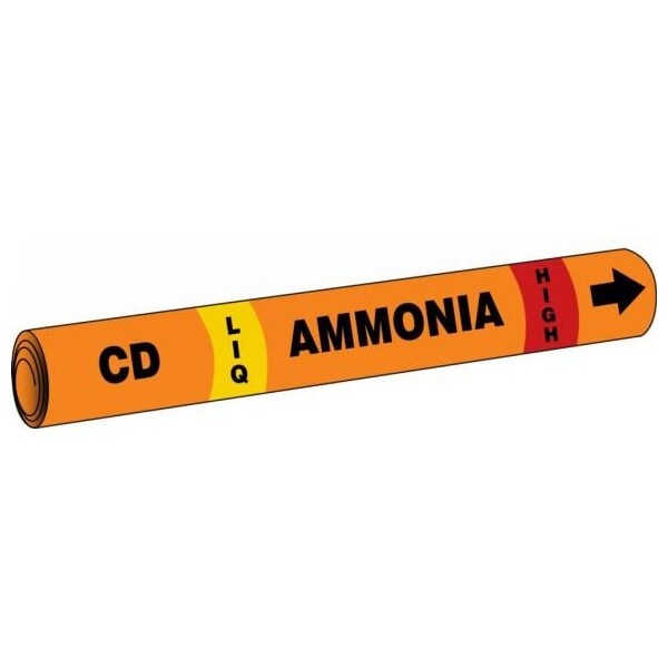 Accuform IIAR CLINGTITE AMMONIA PIPE MARKER RAT201H - RAT201H