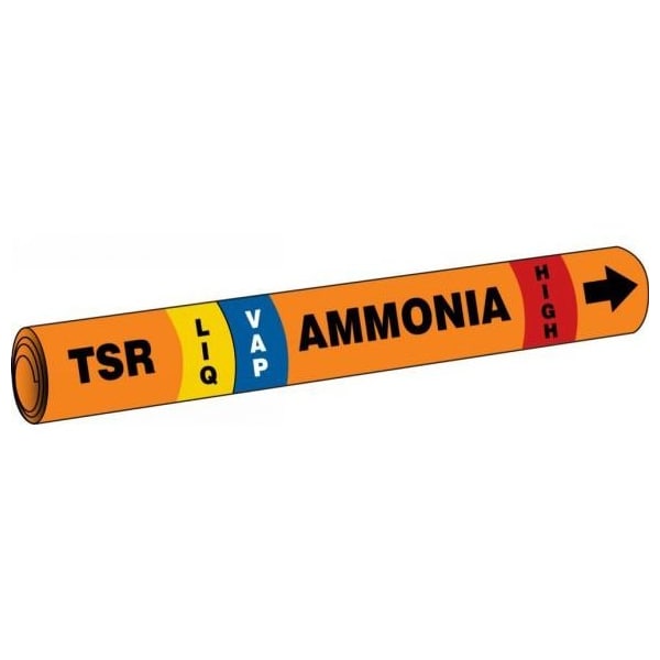 Accuform IIAR CLINGTITE AMMONIA PIPE MARKER RAT217H - RAT217H