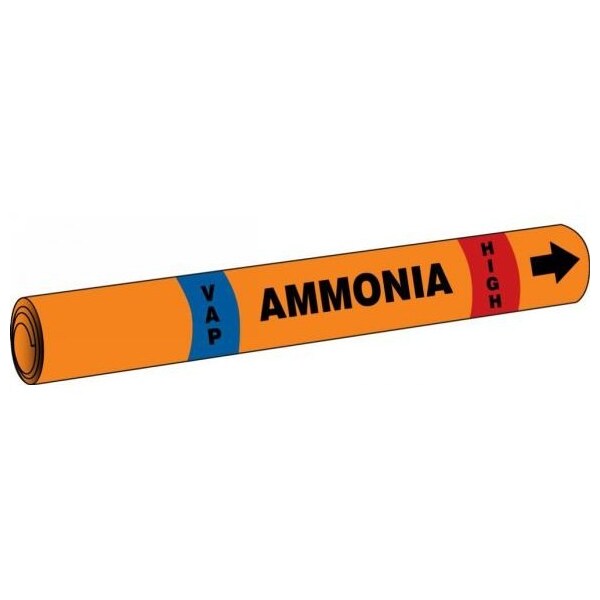 Accuform IIAR CLINGTITE AMMONIA PIPE MARKER RAT221J - RAT221J