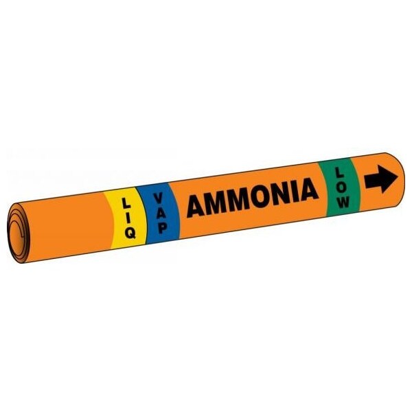 Accuform IIAR CLINGTITE AMMONIA PIPE MARKER RAT224H - RAT224H