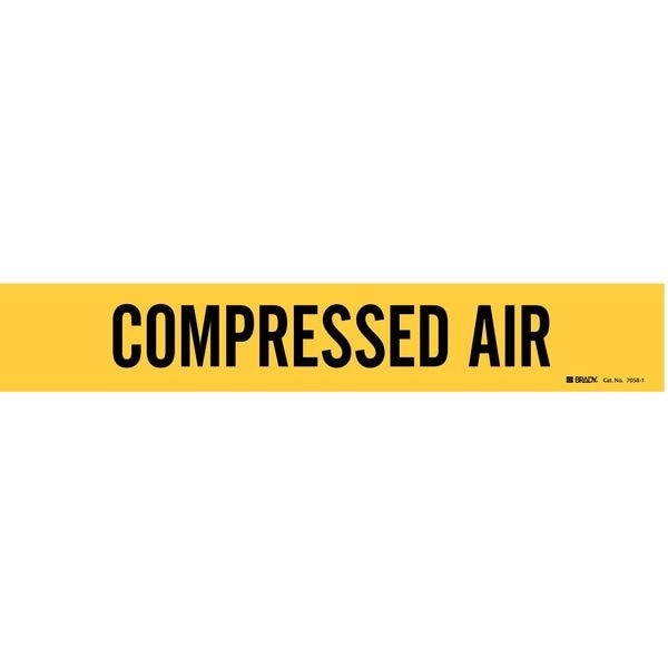 Brady Pipe Mrkr, Compressed Air, 2-1/2to7-7/8 In, 7058-1 - 7058-1