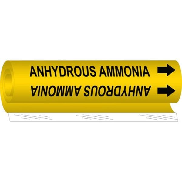 Brady Pipe Mrkr, Anhydrous Ammonia, 1/2to1-3/8In - 5631-O