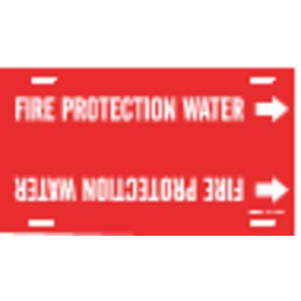 Brady Pipe Mrkr, Fire Protection Water, 8to9-7/8 - 4060-G