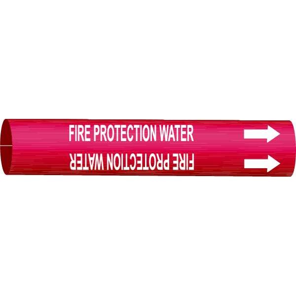 Brady Pipe Mrkr, Fire Protection Water, 8to9-7/8 - 4060-G