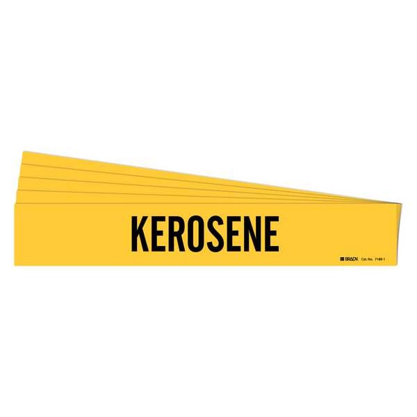Brady Pipe Marker, Adhesive, Black, Kerosene, PK5, 7169-1-PK - 7169-1-PK
