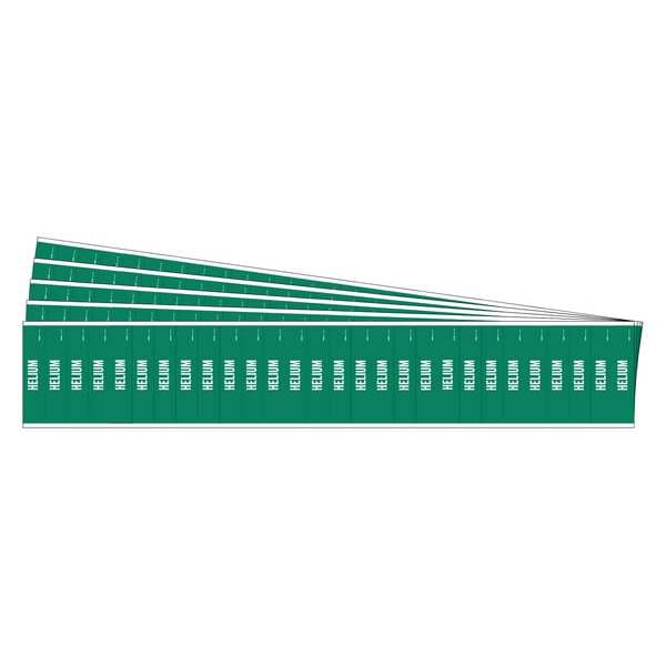 Brady Pipe Marker, Adhesive, White, Helium, PK5, 91935-PK - 91935-PK