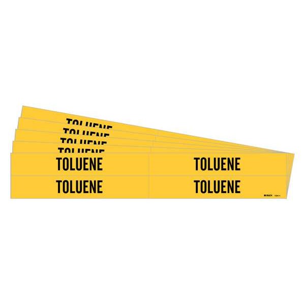 Brady Pipe Marker, Adhesive, Black, Toluene, PK5, 7284-4-PK - 7284-4-PK
