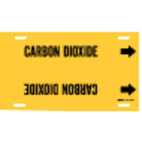 Brady Pipe Marker, Carbon Dioxide, Y, 8to9-7/8 In - 4019-G