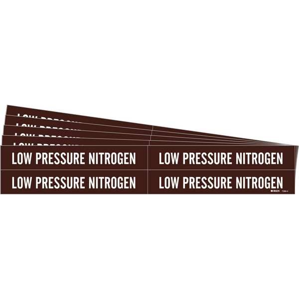 Brady Pipe Marker, Low Pressure Nitrogen, PK5, 7389-4-PK - 7389-4-PK