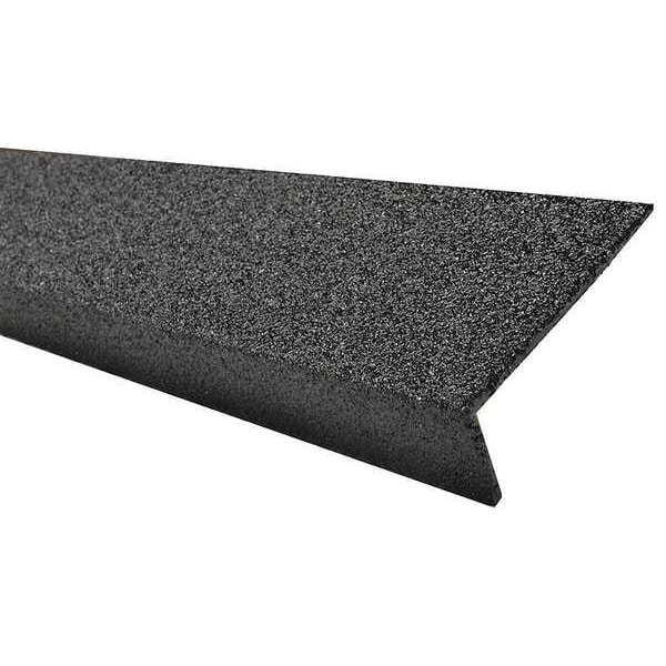Sure-Foot FRP Stair Nosing, Black, 48in W, Fiberglass, 9N12003X004819M - 9N12003X004819M