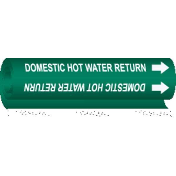 Brady Pipe Marker, Domestic Hot Water Return, 5816-O - 5816-O