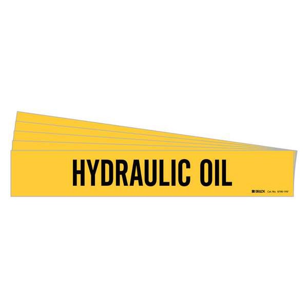 Brady Pipe Marker, Black, Hydraulic Oil, PK5, 8790-1HV-PK - 8790-1HV-PK