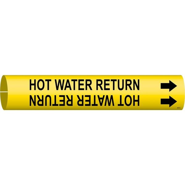 Brady Pipe Mrkr, Hot Water Return, 1-1/2 to2-3/8, 4081-B - 4081-B