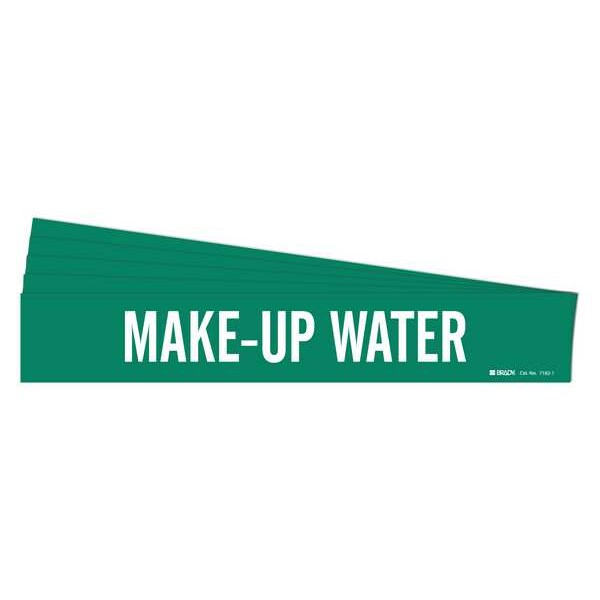 Brady Pipe Marker, Make-Up Water, PK5, 7182-1-PK - 7182-1-PK