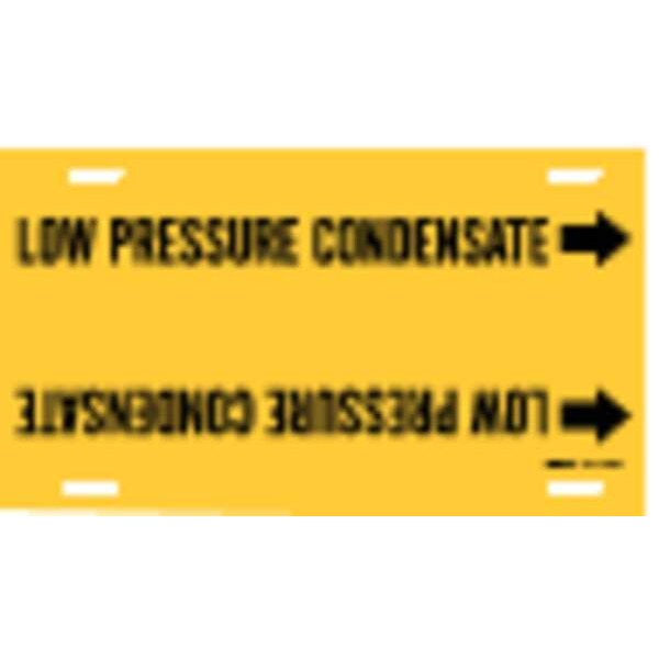 Brady Pipe Marker, Low Pressure Condensate, Yel, 4091-F - 4091-F