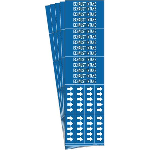 Brady Pipe Marker, White, Exhaust Intake, PK5, 7102-3C-PK - 7102-3C-PK