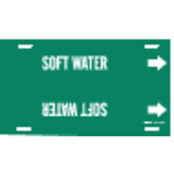 Brady Pipe Marker, Soft Water, Green, 10 to 15 In - 4125-H