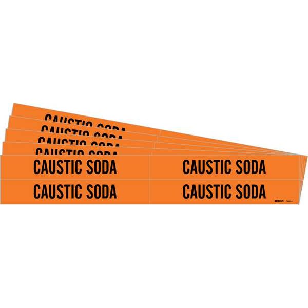 Brady Pipe Marker, Black, Caustic Soda, PK5, 7340-4-PK - 7340-4-PK