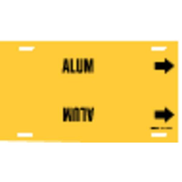 Brady Pipe Marker, Alum, Yellow, 10 to 15 In - 4004-H