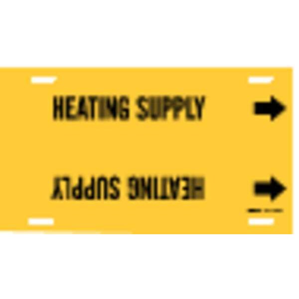 Brady Pipe Marker, Heating Supply, Y, 6to7-7/8 In - 4071-F