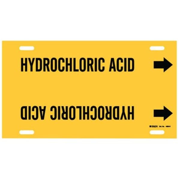 Brady Pipe Markr, Hydrochloric Acid, 8to9-7/8 In - 4085-G