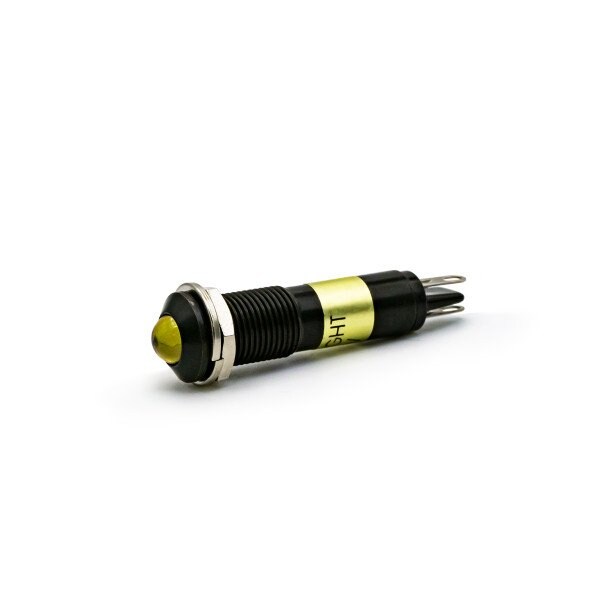 Indicadores de montaje empotrado Dialight LED de 9 mm PMI y 12V negro HS con empaque - 609-2322-330F