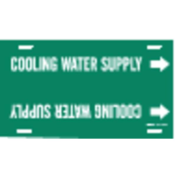 Brady Pipe Mrkr, Cooling Water Supply, 10to15 In - 4044-H
