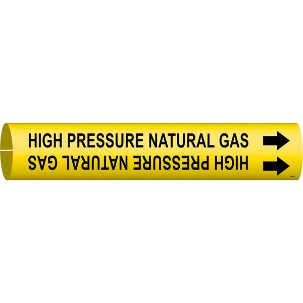 Brady Pipe Mrkr, High Pressure Natural Gas, 4to6 - 4194-D