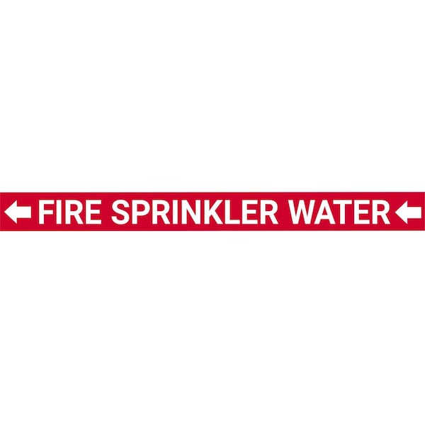 Creative Safety Supply Fire Sprinkler Water Pipe Marking Label, Arrows Facing Right, 1.5in to 2.4in Diameter Pipes - PM10043-S-R