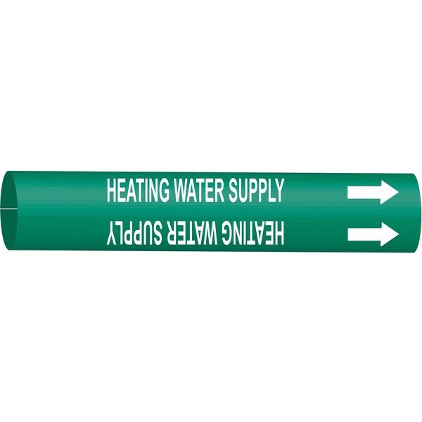 Brady Pipe Mrkr, Heating Water Supply, 10to15 In, 4328-H - 4328-H