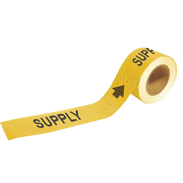 Brady Pipe Marker, Supply, 2 In.H, 73934 - 73934