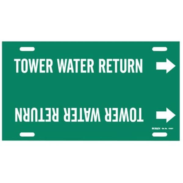 Brady Pipe Mrkr, Tower Water Return, 6to7-7/8 In - 4143-F