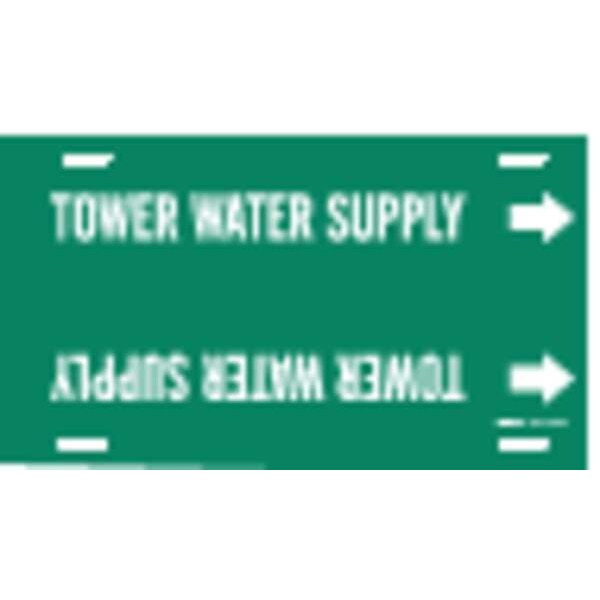 Brady Pipe Mrkr, Tower Water Supply, 6to7-7/8 In - 4144-F