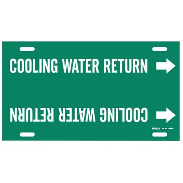 Brady Pipe Mrkr, Cooling Water Return, 8 to9-7/8 - 4043-G