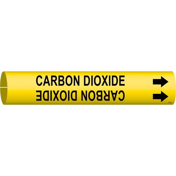 Brady Pipe Mrkr, Carbon Dioxide, 1-1/2to2-3/8 In, 4019-B - 4019-B