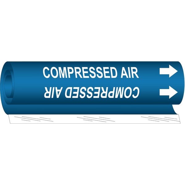 Brady Pipe Mrkr, Compressed Air, 1-1/2to2-3/8 In, 5660-I - 5660-I
