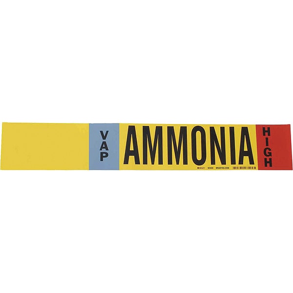 Brady Ammonia Pipe Marker, IIAR, 8In and Above, 90468 - 90468