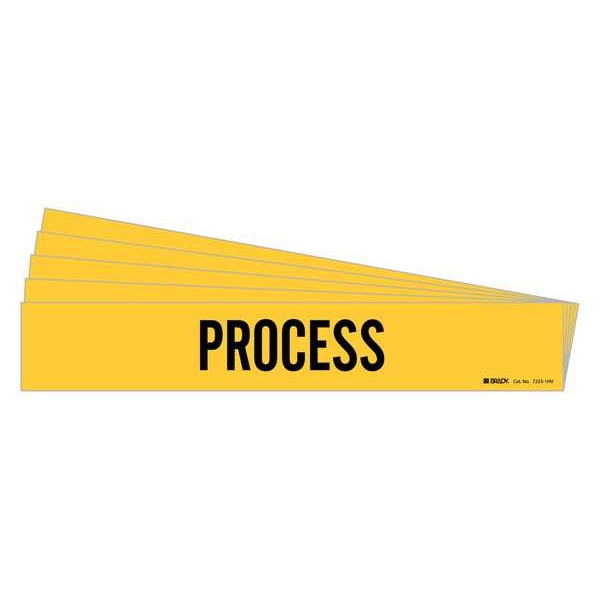 Brady Pipe Marker, Adhesive, Black, Process, PK5, 7223-1HV-PK - 7223-1HV-PK