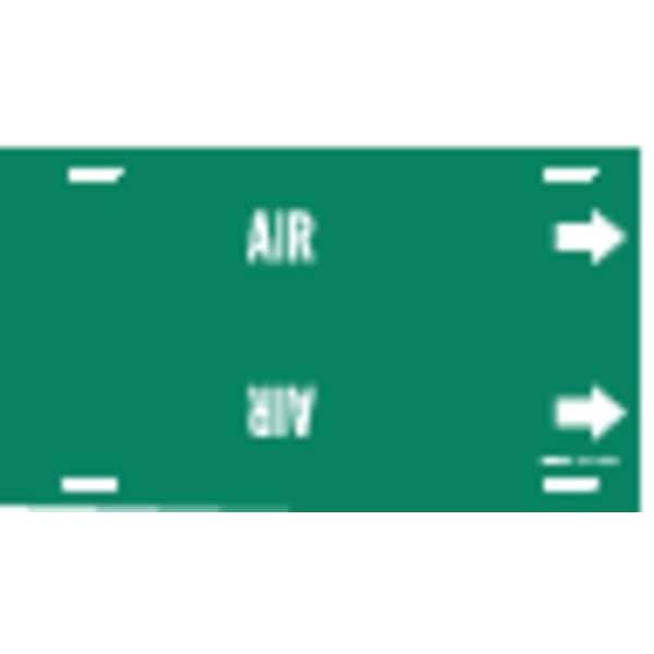Brady Pipe Marker, Air, Green, 8 to 9-7/8 In - 4001-G